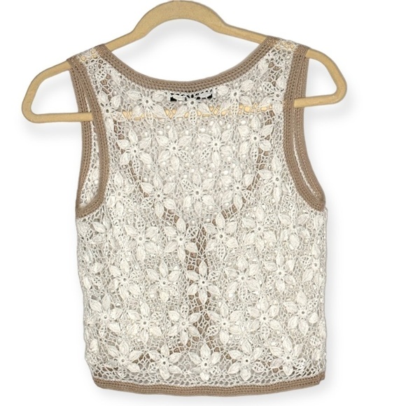 Nougat London Crochet Cropped Tank Vest Boho 2 - Picture 7 of 9